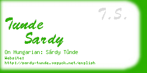 tunde sardy business card