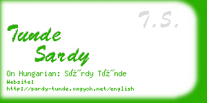 tunde sardy business card